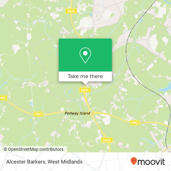 Alcester Barkers, Wythall Birmingham map