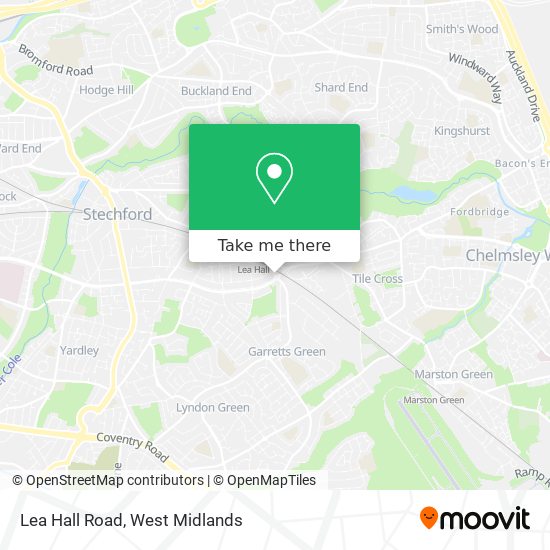 Lea Hall Road map
