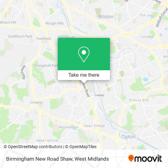 Birmingham New Road Shaw map