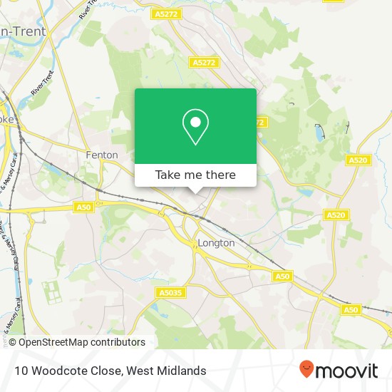 10 Woodcote Close, Longton Stoke-on-Trent map
