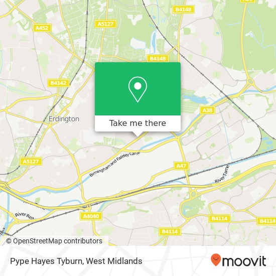 Pype Hayes Tyburn, Birmingham Birmingham map