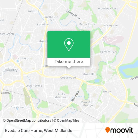 Evedale Care Home map