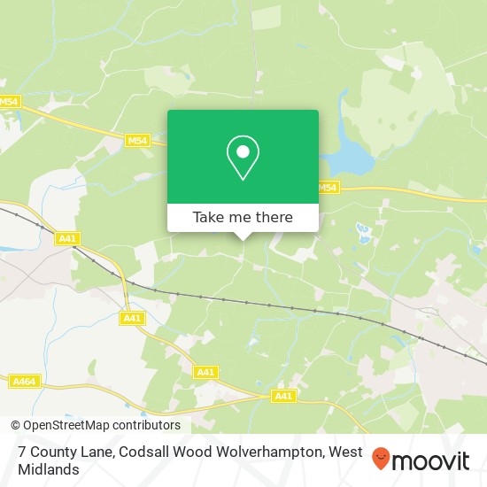 7 County Lane, Codsall Wood Wolverhampton map