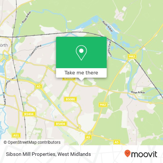 Sibson Mill Properties, Amington Tamworth map