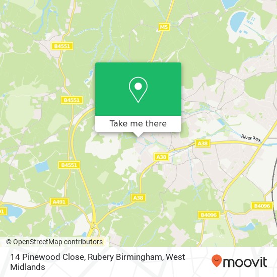 14 Pinewood Close, Rubery Birmingham map