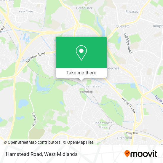 Hamstead Road map