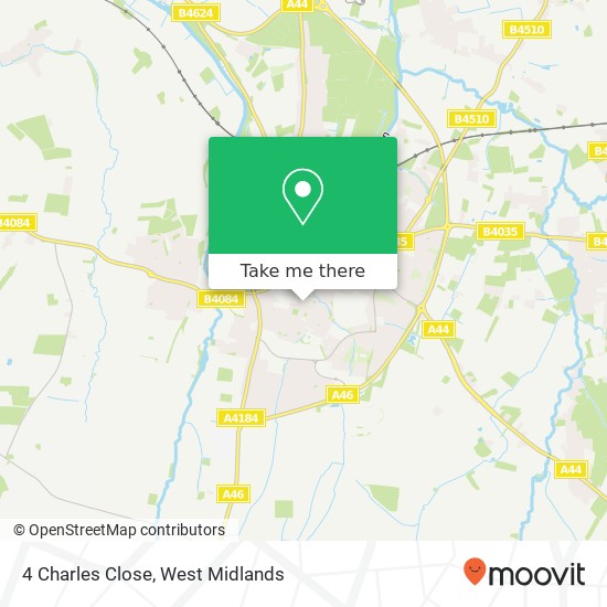 4 Charles Close, Evesham Evesham map