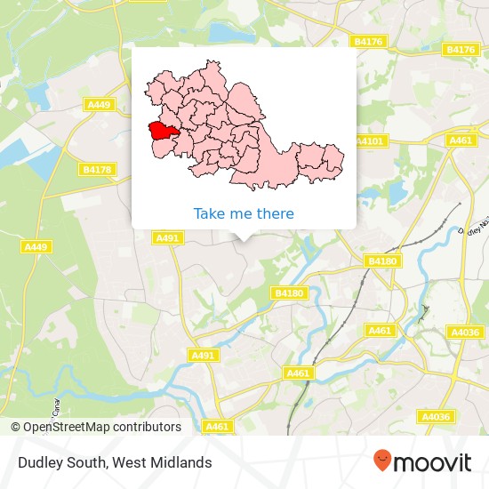 Dudley South map
