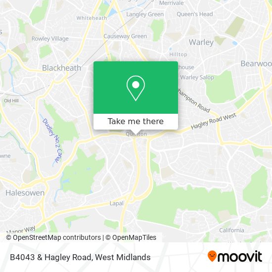 B4043 & Hagley Road map