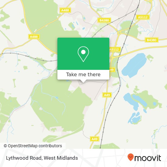 Lythwood Road, Bayston Hill Shrewsbury map