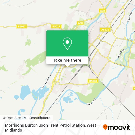 Morrisons Burton upon Trent Petrol Station map