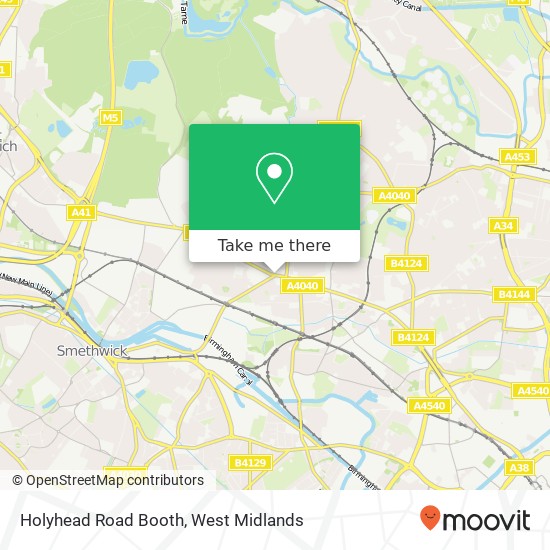 Holyhead Road Booth, Handsworth Birmingham map
