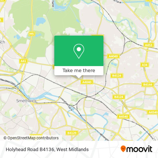 Holyhead Road B4136 map