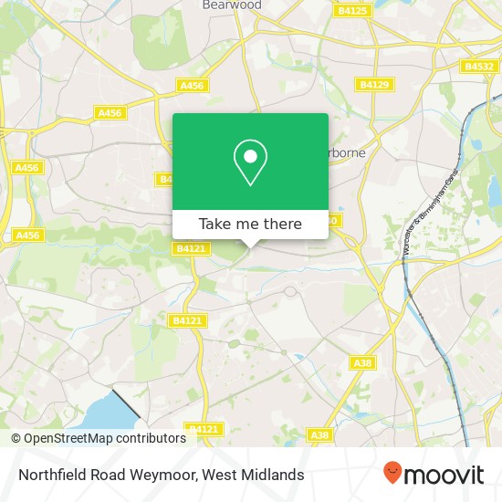 Northfield Road Weymoor, Harborne Birmingham map