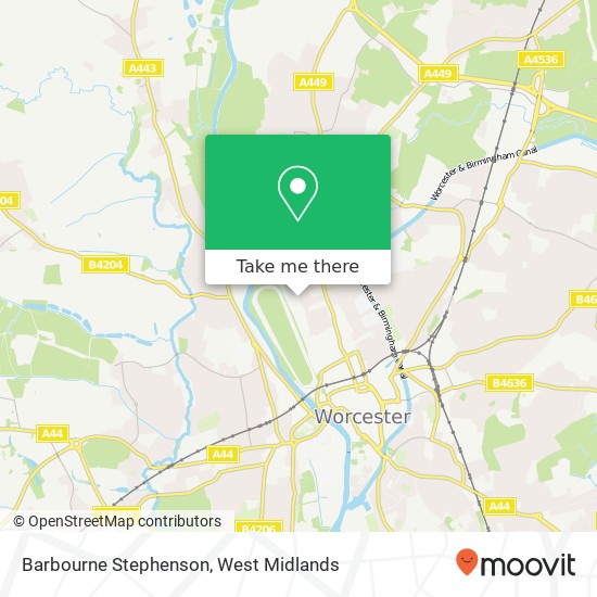 Barbourne Stephenson, Worcester Worcester map