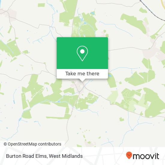 Burton Road Elms, Coton in the Elms Swadlincote map