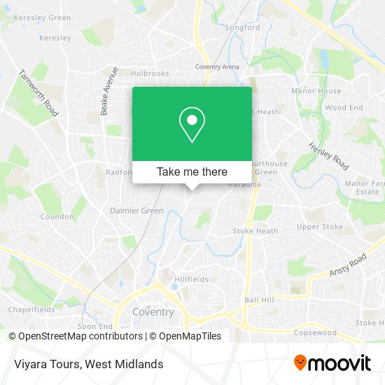 Viyara Tours map