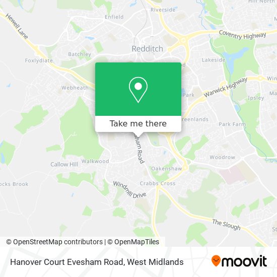 Hanover Court Evesham Road map