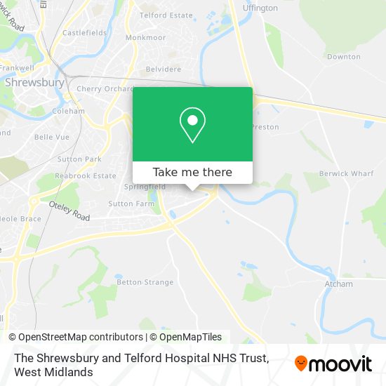 The Shrewsbury and Telford Hospital NHS Trust map