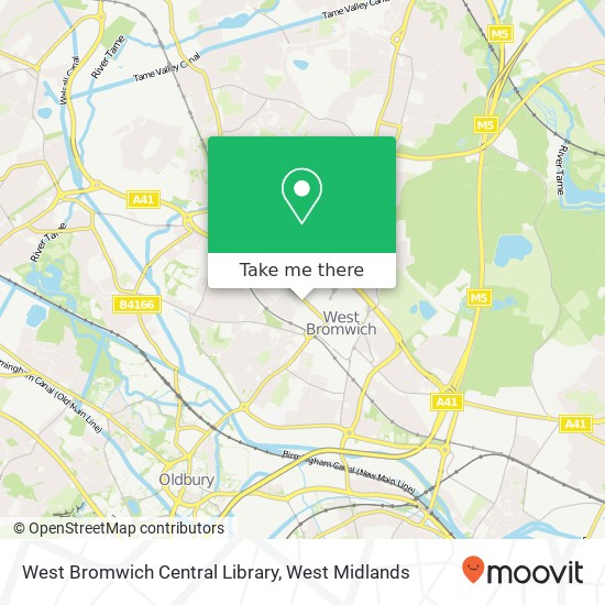 West Bromwich Central Library map