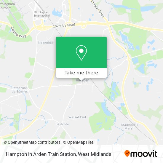Hampton in Arden Train Station map