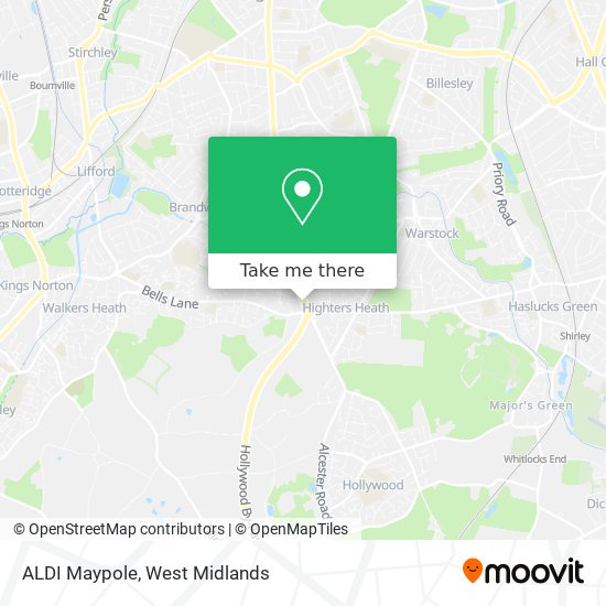 ALDI Maypole map