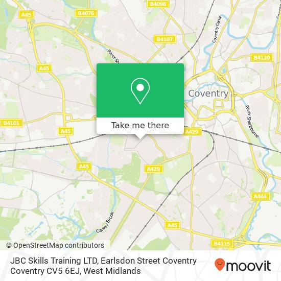 JBC Skills Training LTD, Earlsdon Street Coventry Coventry CV5 6EJ map