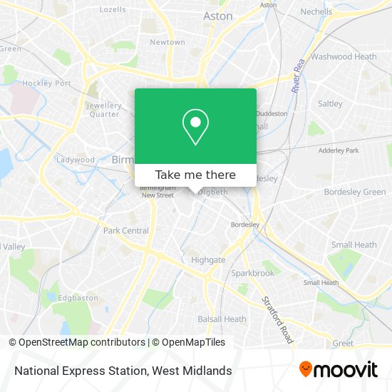 National Express Station map