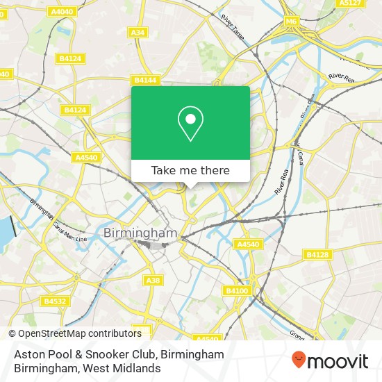 Aston Pool & Snooker Club, Birmingham Birmingham map