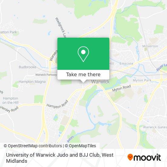 University of Warwick Judo and BJJ Club map