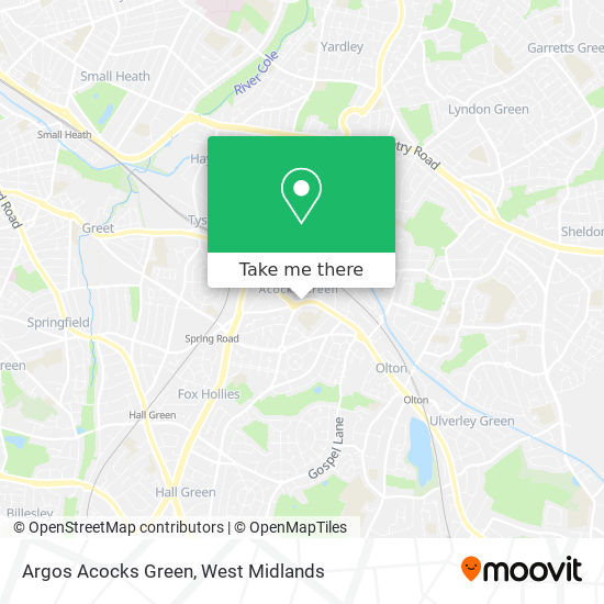 Argos Acocks Green map