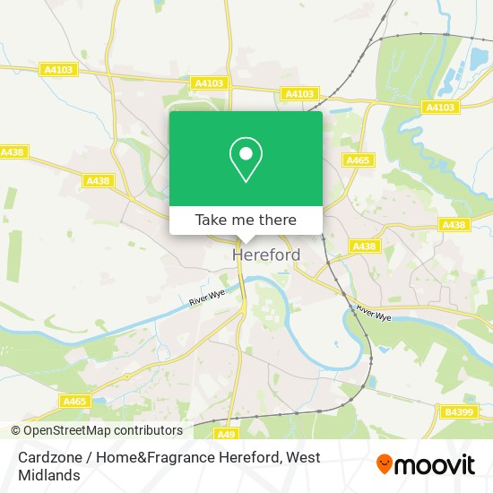 Cardzone / Home&Fragrance Hereford map