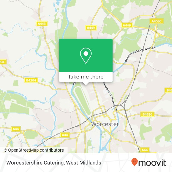 Worcestershire Catering map