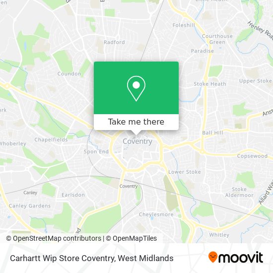 Carhartt Wip Store Coventry map