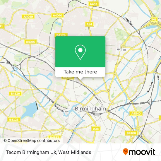 Tecom Birmingham Uk map