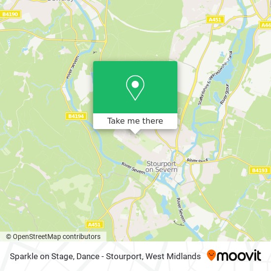Sparkle on Stage, Dance - Stourport map