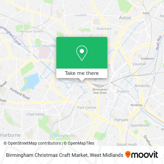 Birmingham Christmas Craft Market map
