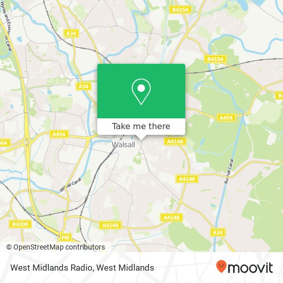 West Midlands Radio map