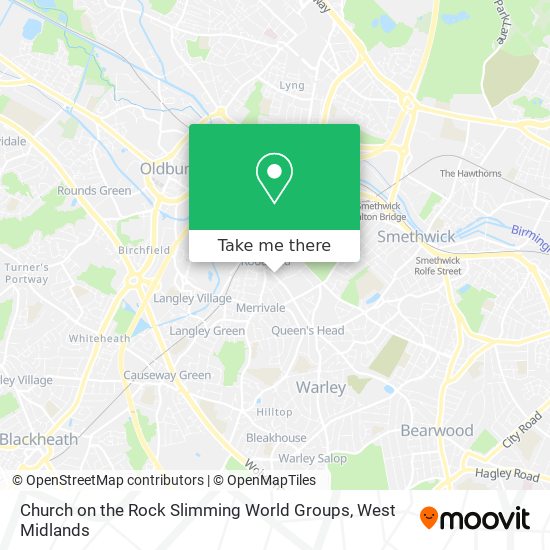 Church on the Rock Slimming World Groups map