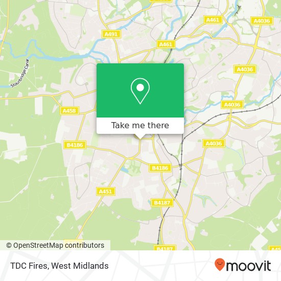 TDC Fires, Worcester Street Stourbridge Stourbridge DY8 1 map