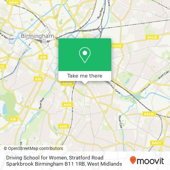 Driving School for Women, Stratford Road Sparkbrook Birmingham B11 1RB map