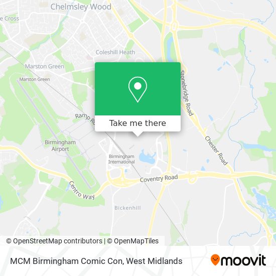 MCM Birmingham Comic Con map