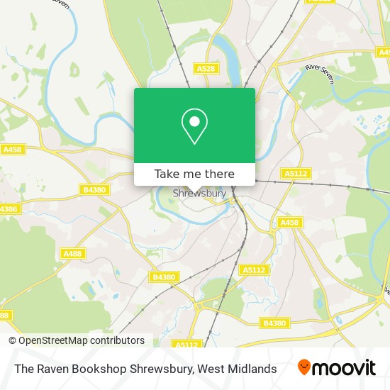 The Raven Bookshop Shrewsbury map
