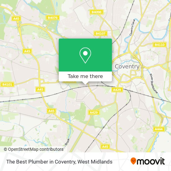 The Best Plumber in Coventry map