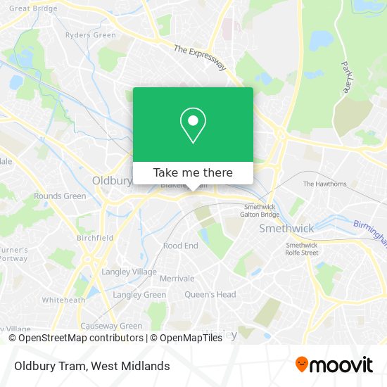 Oldbury Tram map
