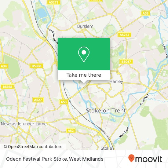 Odeon Festival Park Stoke map