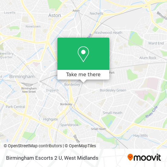 Birmingham Escorts 2 U map