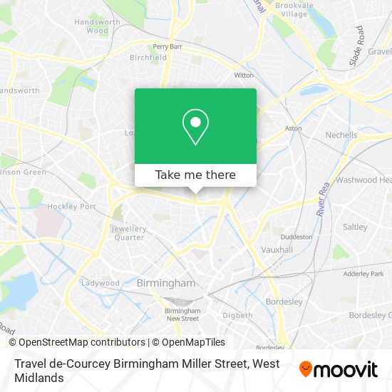 Travel de-Courcey Birmingham Miller Street map