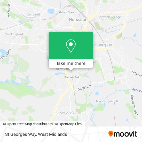 St Georges Way map