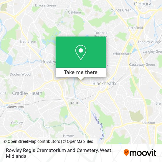 Rowley Regis Crematorium and Cemetery map